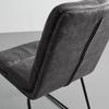 STOL KONA - mörkgrå/svart, Modern, metall/textil (48/90/65cm) - Bessagi Home
