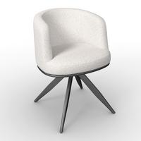 Armlehnstuhl Nela Steingrau Bouclé Drehbar Gepolstert - Schwarz/Grau, MODERN, Holz/Textil (62/77/62cm) - Bessagi Home
