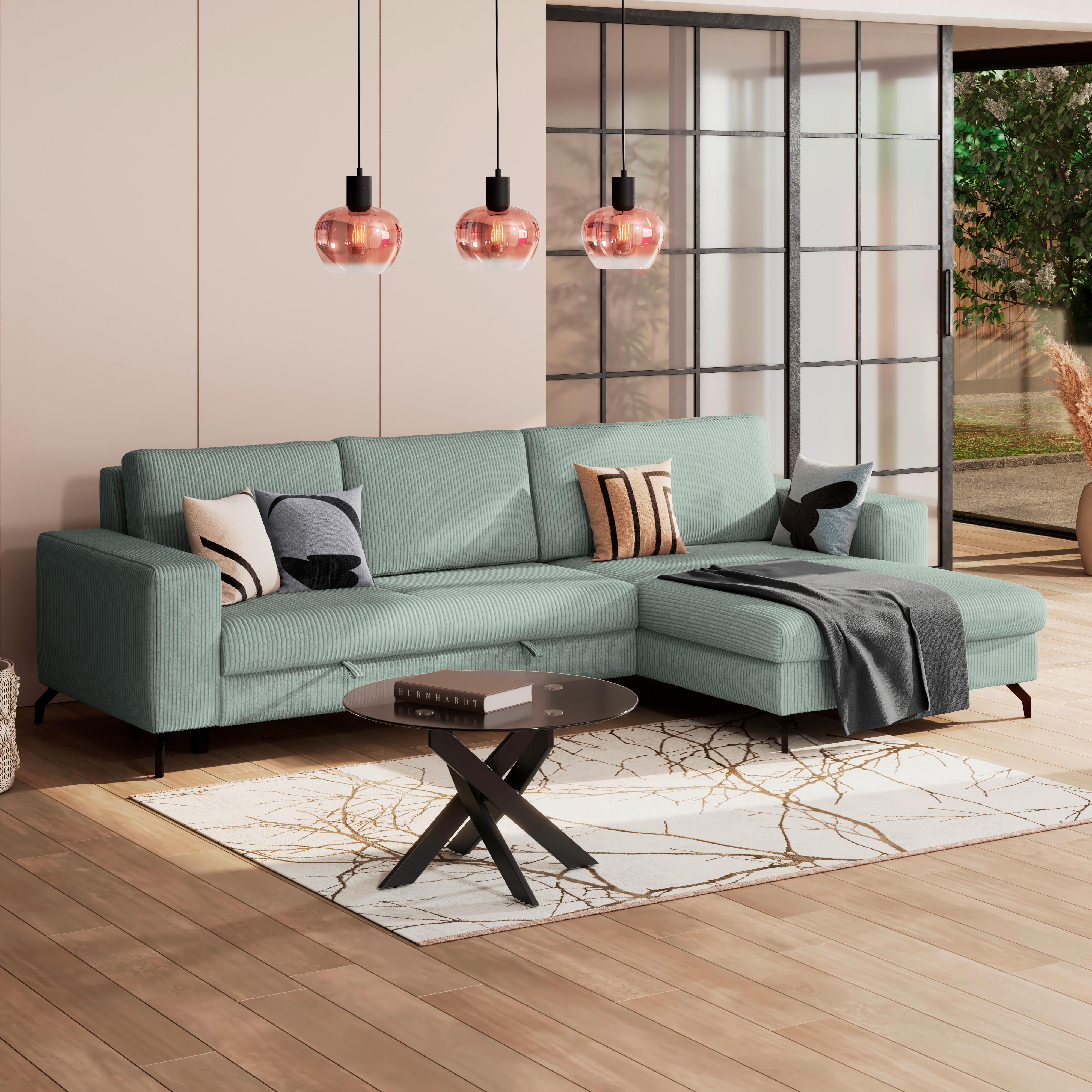 Kutna Garnitura Cloud - boje kadulje, Trend, tekstil (290/178cm) - Modern Living