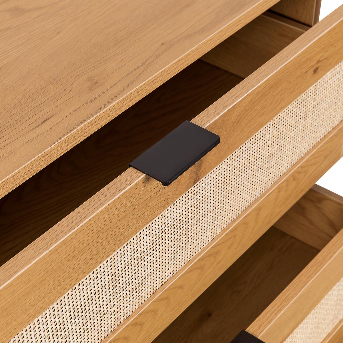 Komoda Boheo, Barva Hrasta - črna/barve hrasta, Moderno, leseni material (80/90/40cm) - MID.YOU