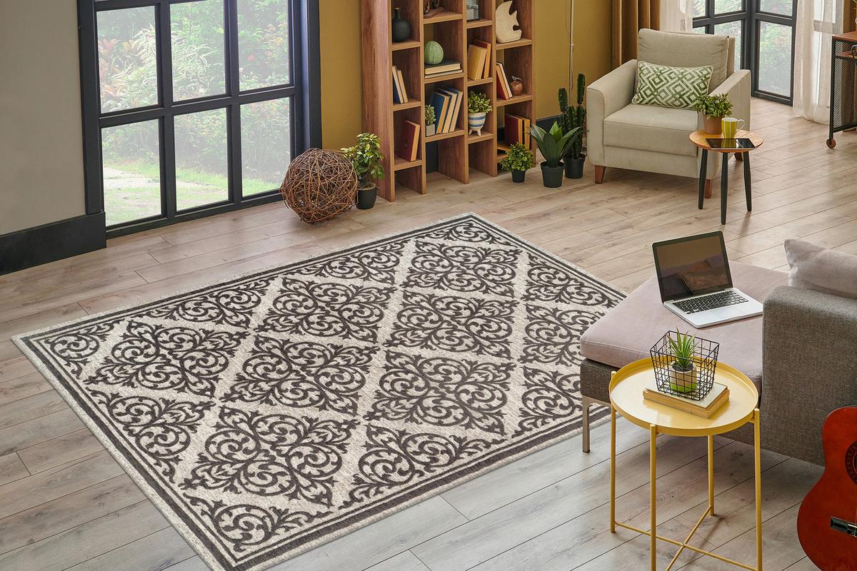 FLACHWEBETEPPICH DAVIS 125 GRAU - Grau, Konventionell, Textil (160/230cm) - Kayoom