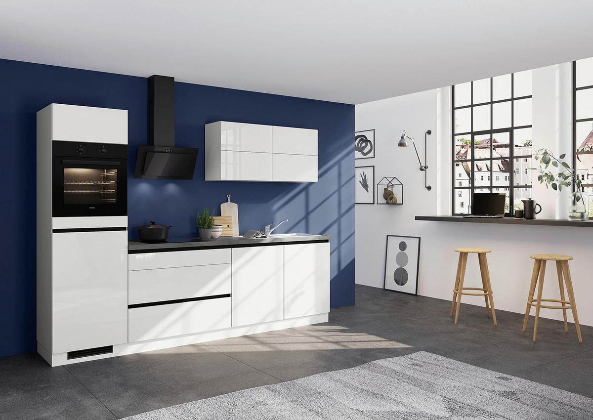 Küchenblock IBC ohne Geräte ca. 280 cm Hellgrau - Dunkelgrau/Hellgrau, Design, Holzwerkstoff (280cm) - Impuls