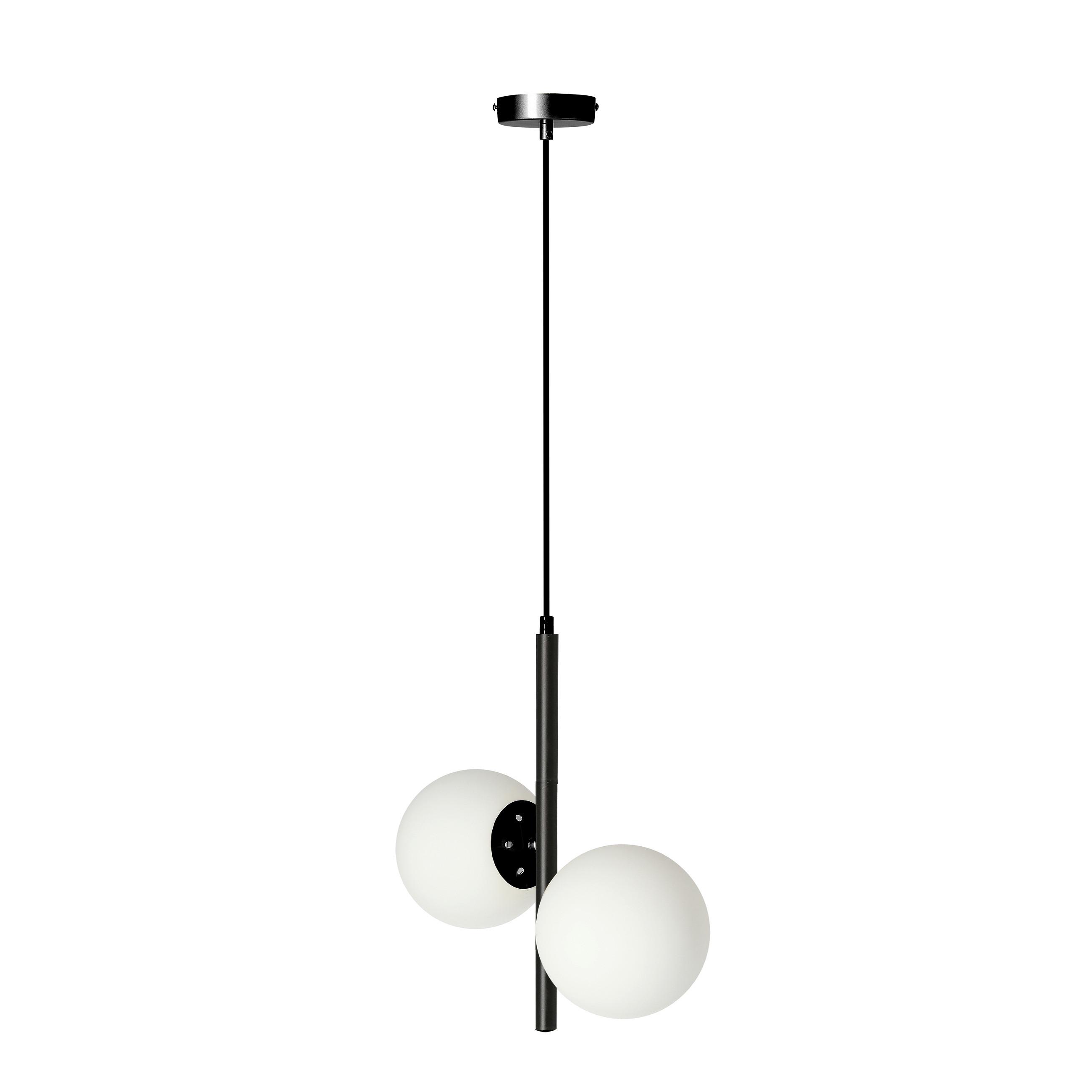 Viseća Svjetiljka Duo - bijela/crna, Basics, metal (32.5/15/115cm)