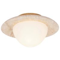 LAMPA SUFITOWA KEAKA - beżowy/biały, Design, kamień/metal (25/10cm) - Collet's Monde