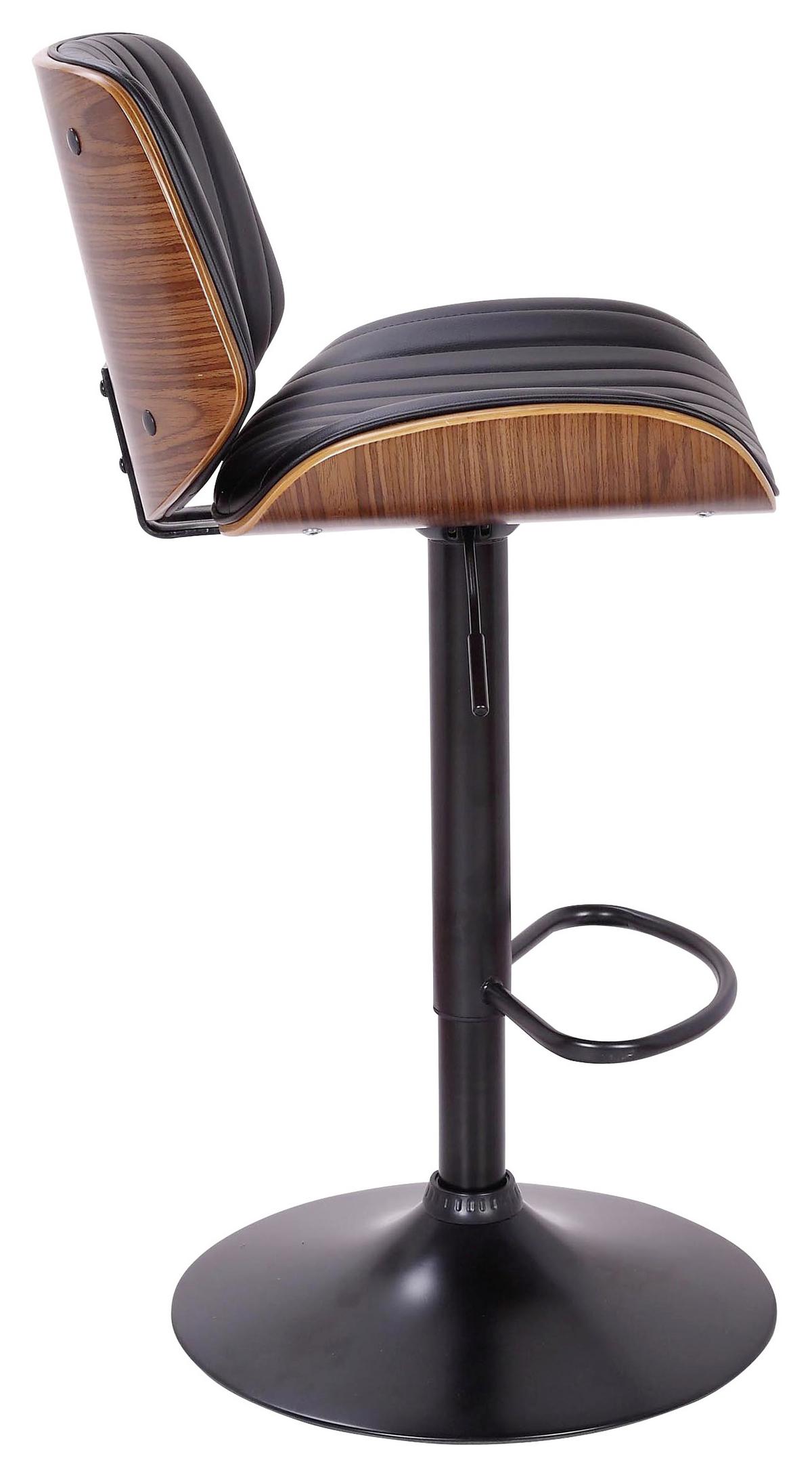 Barska Stolica Jeff - boje oraha/crna, Lifestyle, drvo/metal (47/87-108/50cm) - Premium Living