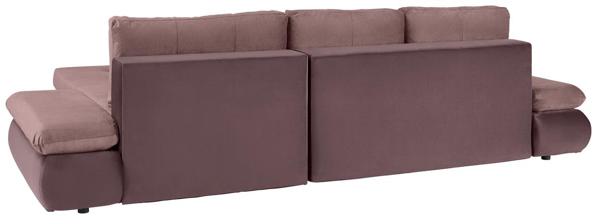 Wohnlandschaft Enrico Flieder - Chromfarben/Flieder, KONVENTIONELL, Kunststoff/Textil (303/88/185cm) - Mömax