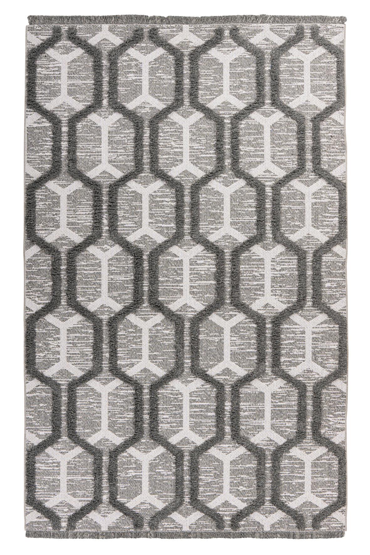 FLACHWEBETEPPICH MY NOMAD - Weiss/Grau, Design, Textil (200/290cm) - Novel
