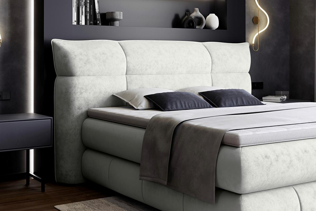 Boxspring Krevet Caramelo - crna/krem, Trend, tekstil/plastika (140/200cm) - Premium Living