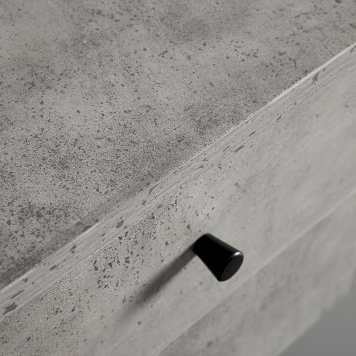 Schreibtisch Donetta Grau MDF ca. 120x60 cm - Schwarz/Grau, MODERN, Kunststoff/Metall (120/60/75cm) - Bessagi Home
