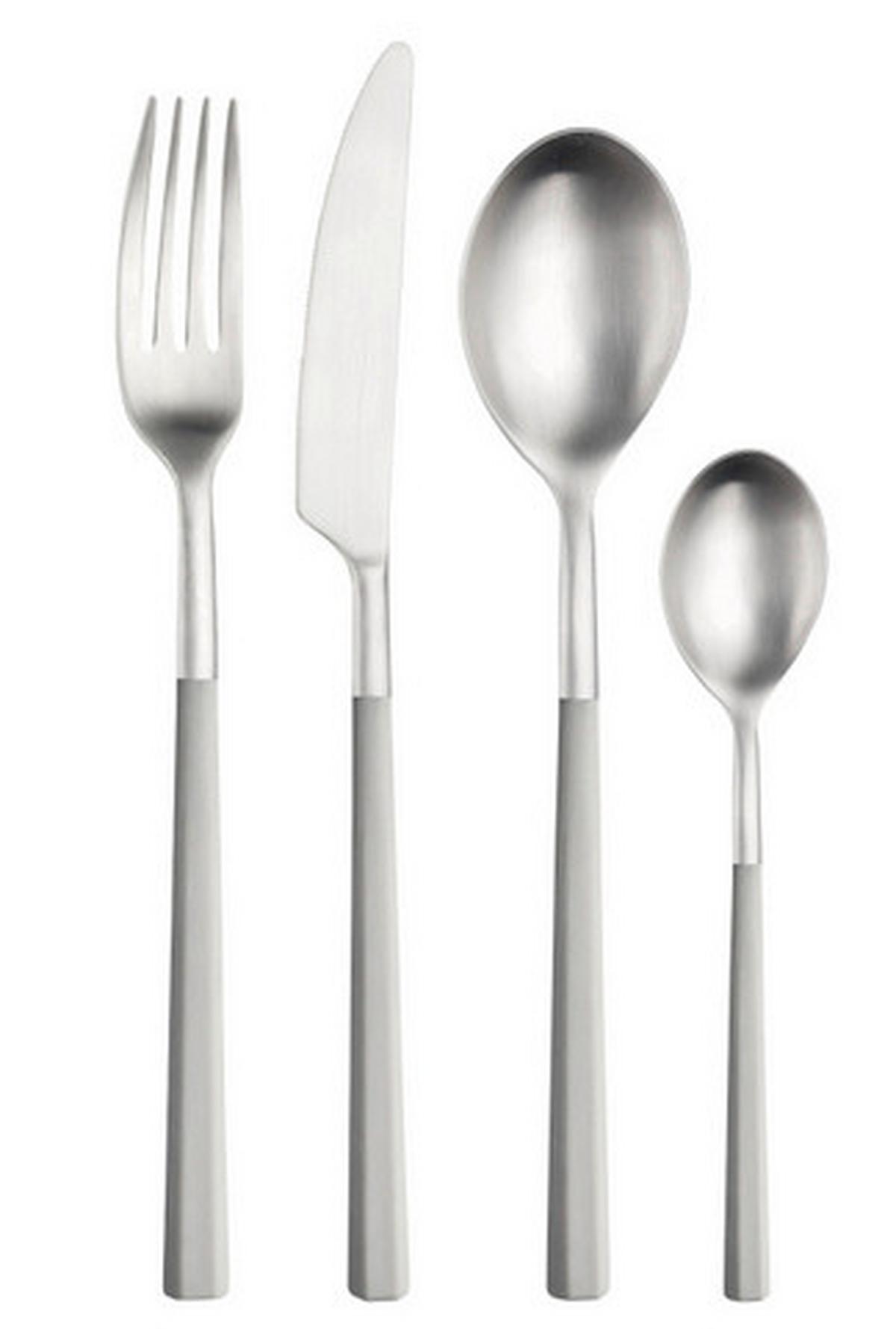 Jedilni Pribor Hive, 16-Delni - barve nerjavečega jekla/bežrjava, Basics, kovina/umetna masa (25,5/7/5,3cm) - Pintinox