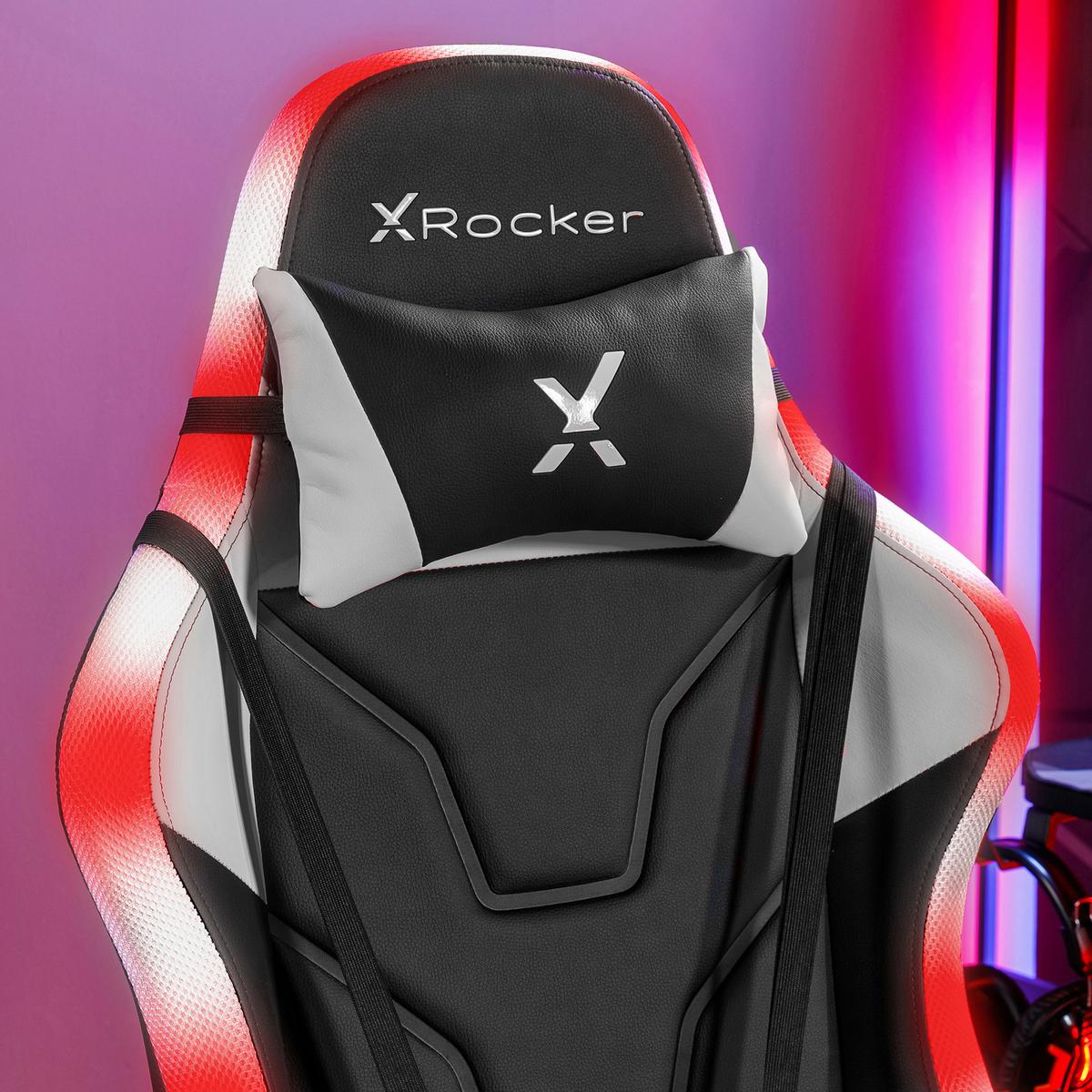 Gamingstuhl Agility Esports ca. 66x128 cm Schwarz m. LED - Schwarz/Grau, MODERN, Kunststoff/Textil (66/128/59,9cm) - X Rocker