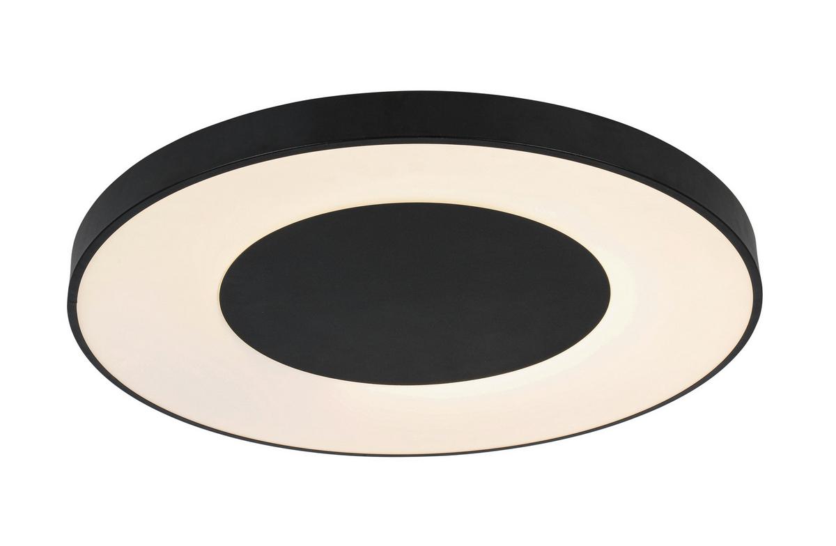 LED-Deckenleuchte Jumpo Schwarz/Weiß max. 48 Watt - Weiss/Schwarz, Modern, Kunststoff/Metall (70/7cm) - Mömax