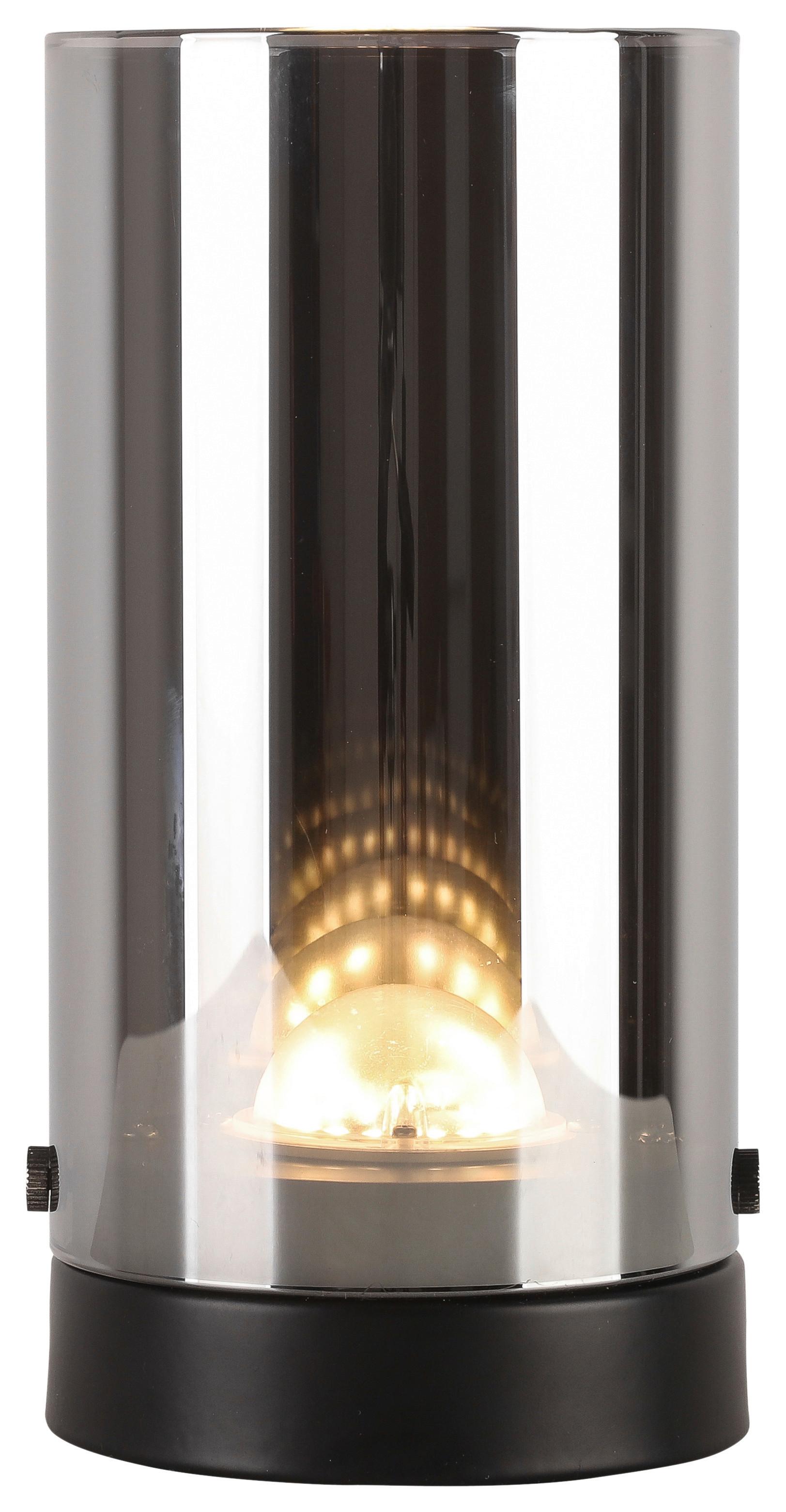 LED-BORDSLAMPA BLOH - kromfärg/svart, Modern, metall/glas (10/20cm) - Mömax