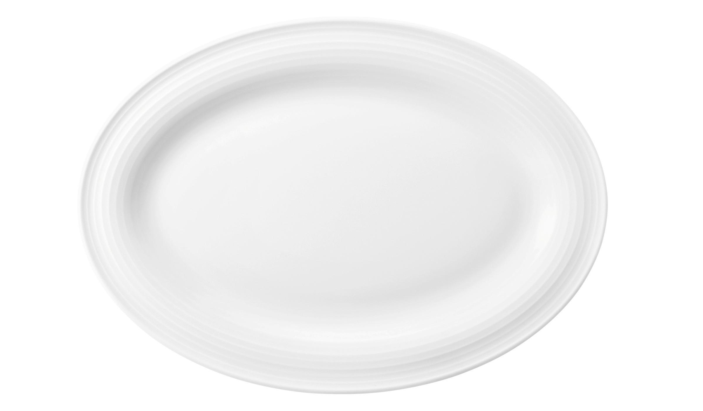 PÓŁMISEK DO SERWOWANIA 001.751368 - biały, Basics, ceramika (25,4/18,1/2,2cm) - Seltmann Weiden