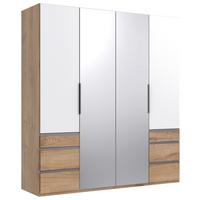 Ormar Sa Klasičnim Vratima Level 36a - bijela/srebrne boje, Moderno, staklo/drvni materijal (200/216/58cm) - Modern Living
