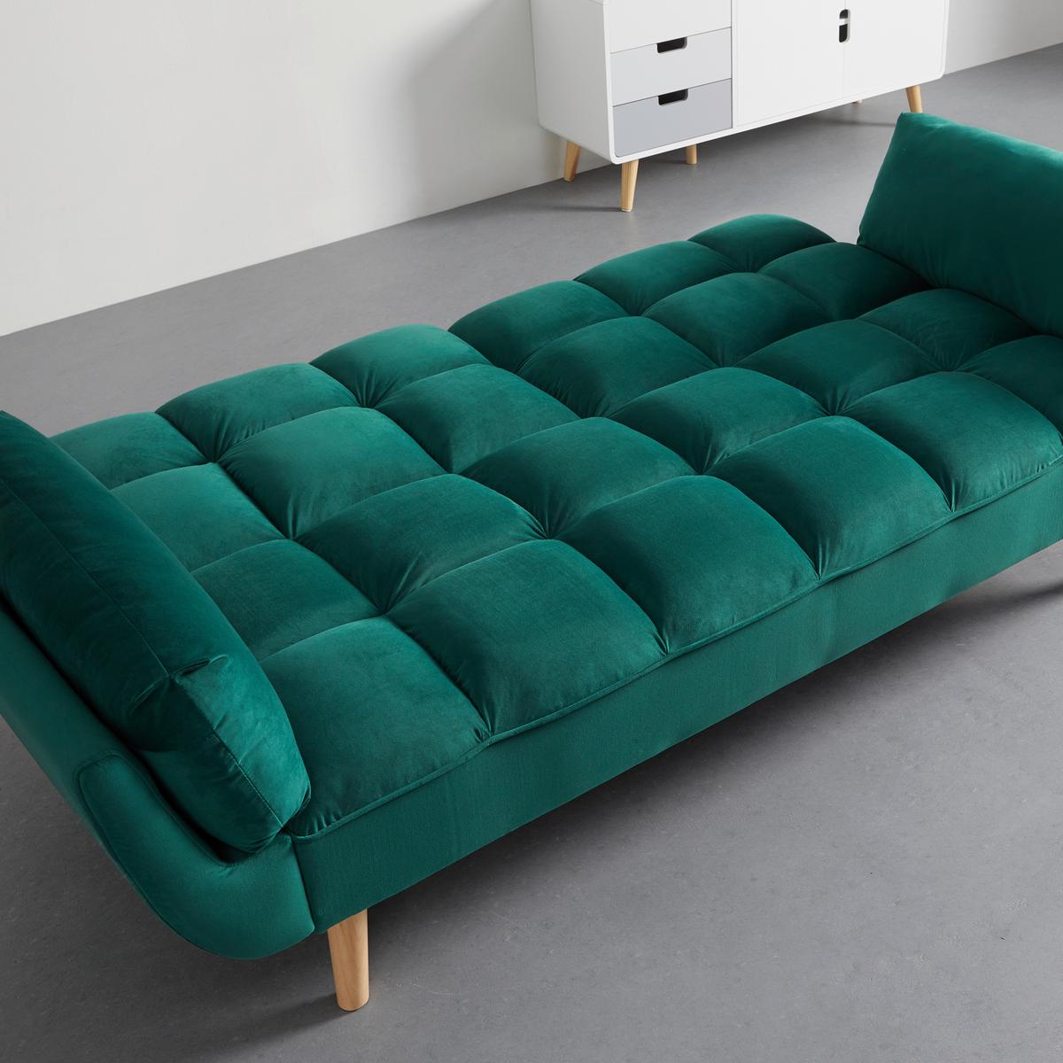 Trosjed Na Razvlačenje Cora - zelena/prirodne boje, Moderno, drvo/tekstil (214/92/81cm) - Bessagi Home