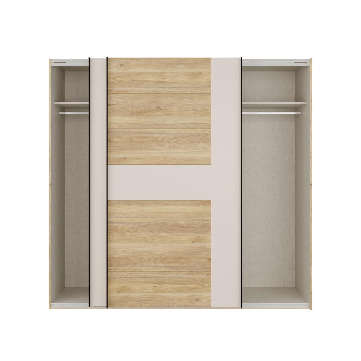 Ormar S Kliznim Vratima Bellevue - boje hrasta/boje pijeska, Konvencionalno, drvni materijal/metal (220,1/210,5/62,9cm) - Modern Living