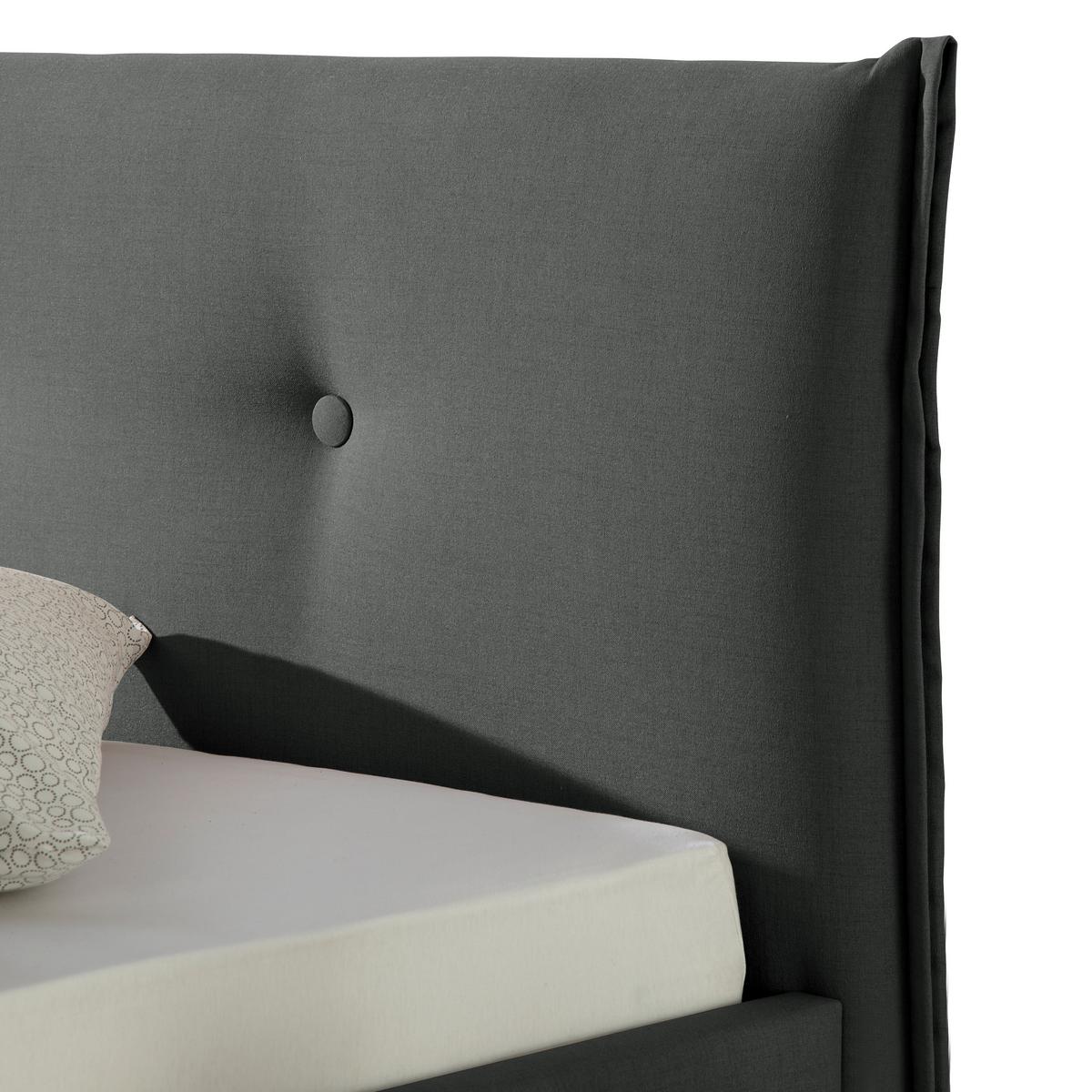 Polsterbett Nelo Anthrazit ca. 100x200 cm - Anthrazit/Naturfarben, MODERN, Holz/Textil (100/200cm) - Livetastic