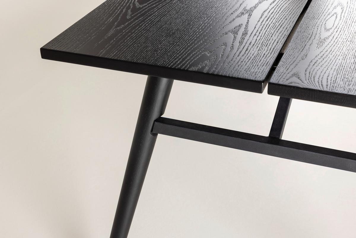 Esstisch Sleek SLEEK - Schwarz, Design, Holzwerkstoff/Metall (195/95/75cm) - Livetastic