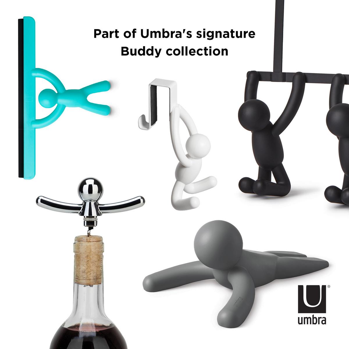 WIESZAK NA DRZWI 1004260-040 - czarny, Basics, tworzywo sztuczne/metal (11/30/22cm) - Umbra