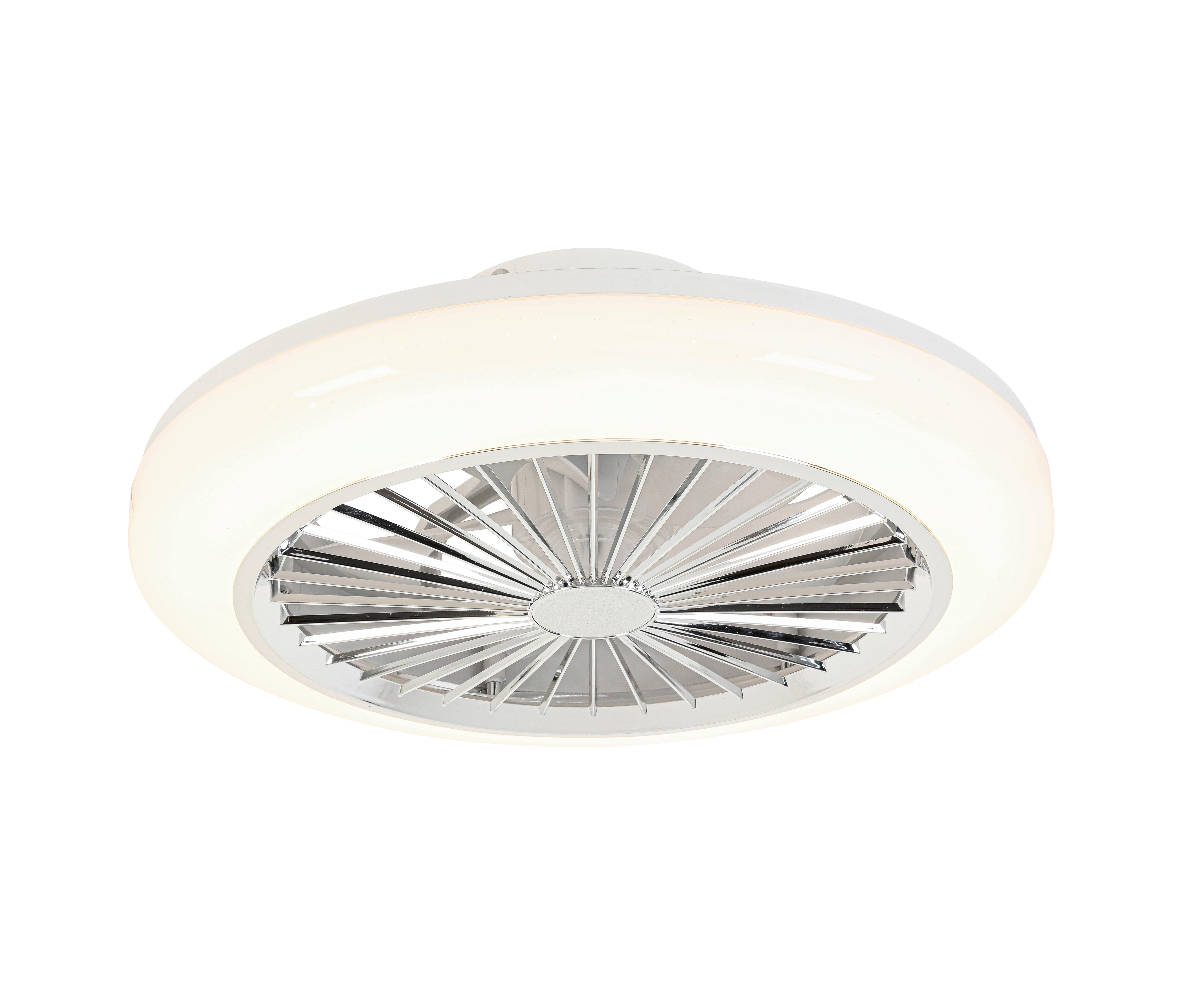 TAKFLÄKT TUIO - vit/kromfärg, Modern, plast (45/45/16cm) - Mömax