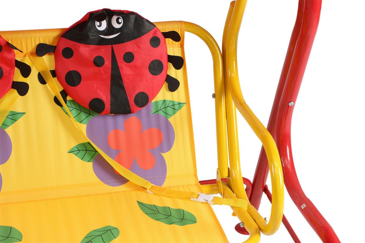 Kinder-Hollywoodschaukel 672612 - Rot, MODERN, Textil/Metall (115/118/75cm) - Siena Garden