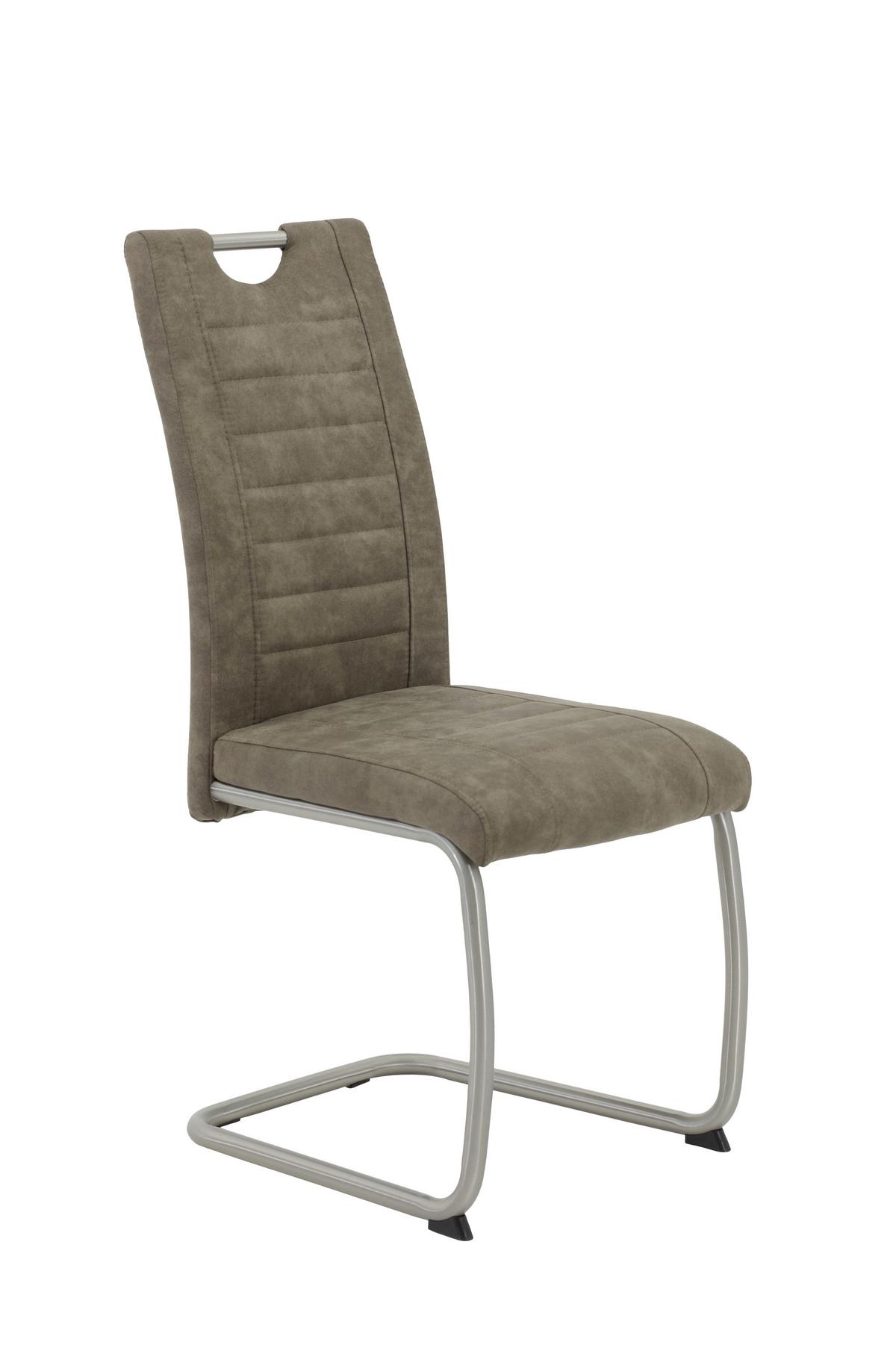 TISCHGRUPPE ULLA G - Schlammfarben/Eichefarben, MODERN, Holzwerkstoff/Textil (140-220/76/90cm) - MID.YOU