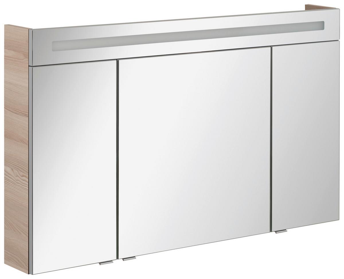 Spiegelschrank "B.Clever" , esche - Alufarben, MODERN, Glas/Holzwerkstoff (120/71/16cm) - MID.YOU