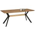 Esstisch in Eichefarben/Schwarz - Eichefarben/Schwarz, MODERN, Holzwerkstoff/Metall (180/90/76cm) - Modern Living Esstisch in Eichefarben/Schwarz - Eichefarben/Schwarz, MODERN, Holzwerkstoff/Metall (180/90/76cm) - Modern Living