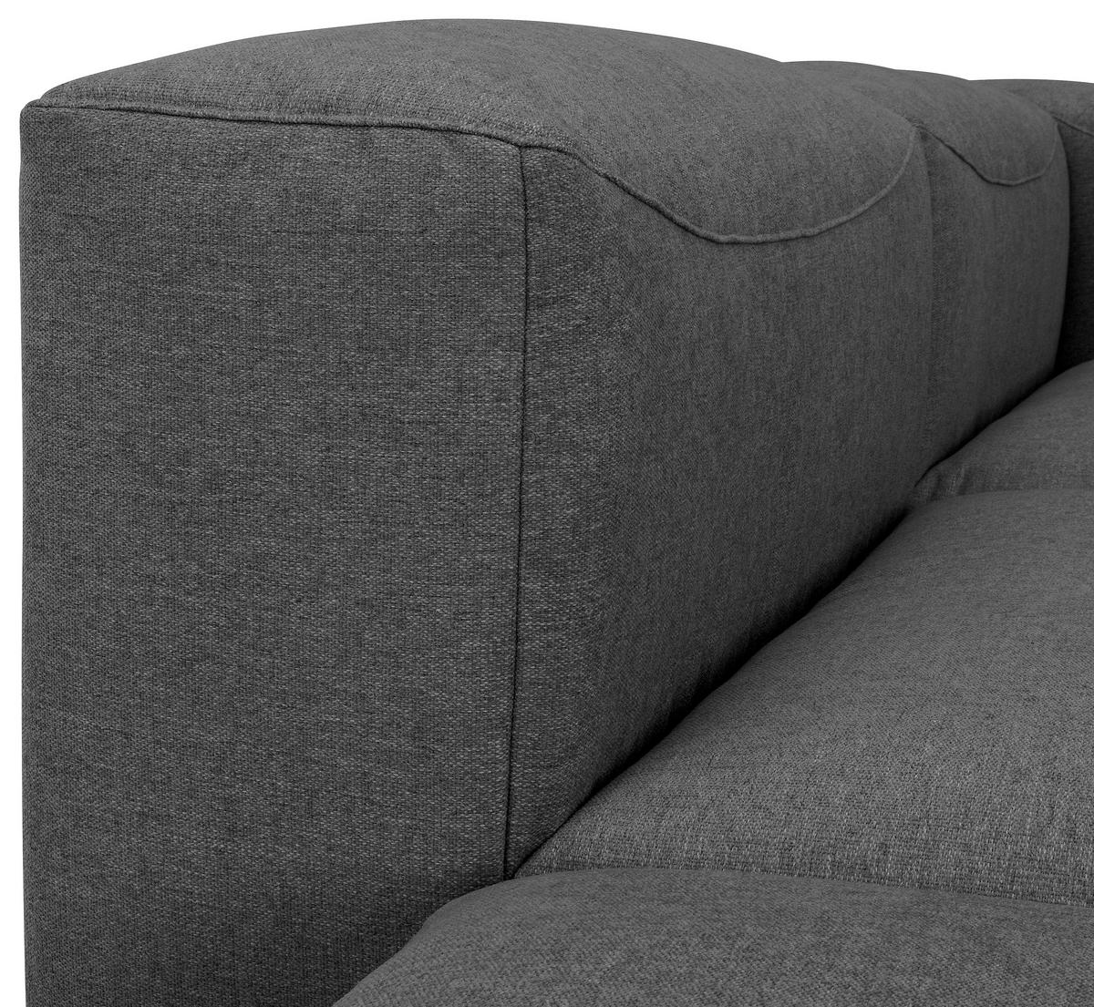 ECKSOFA LENA - Anthrazit, Design, Kunststoff/Textil (175/350cm) - Max Winzer