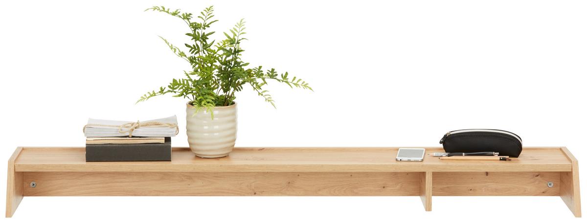 Schreibtischaufsatz in Eichefarben - Eichefarben, Modern, Holzwerkstoff (137/13/26cm) - Mömax