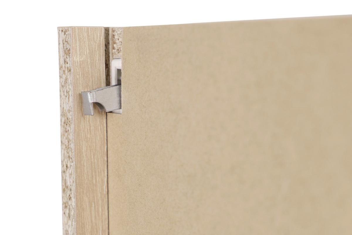 Miniküche Merle B: ca. 100cm Weiß/Eichefarben - Eichefarben/Silberfarben, Basics, Holzwerkstoff/Metall (100cm) - Respekta