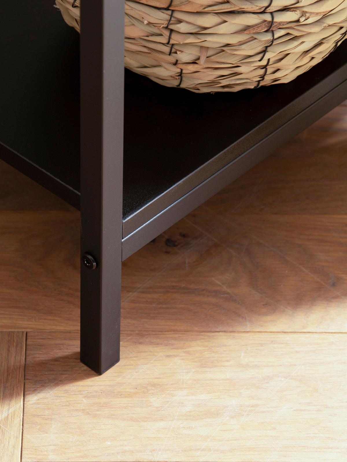 KONSOLENTISCH WL6.827 - Schwarz/Naturfarben, Konventionell, Holzwerkstoff/Metall (100/30/75cm) - Livetastic