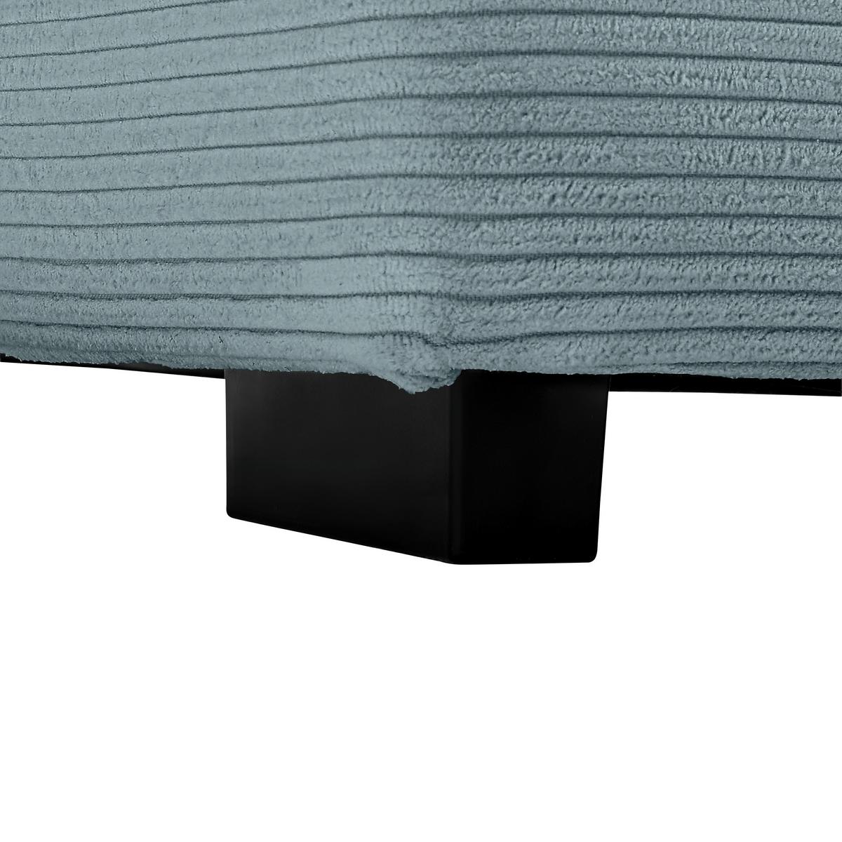 Ecksofa Pedro Petrol - Petrol/Schwarz, MODERN, Kunststoff/Textil (190/300cm) - Mömax