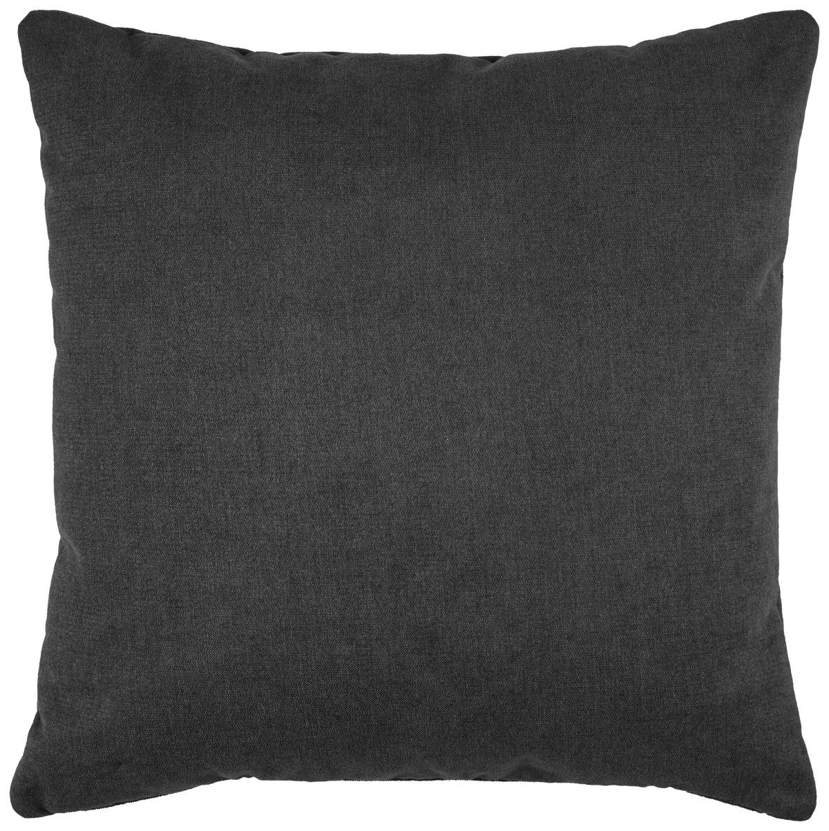 coussin de canapé in Dunkelgrau ca. 55x55cm - gris foncé, Modern (55/55cm) - Premium Living