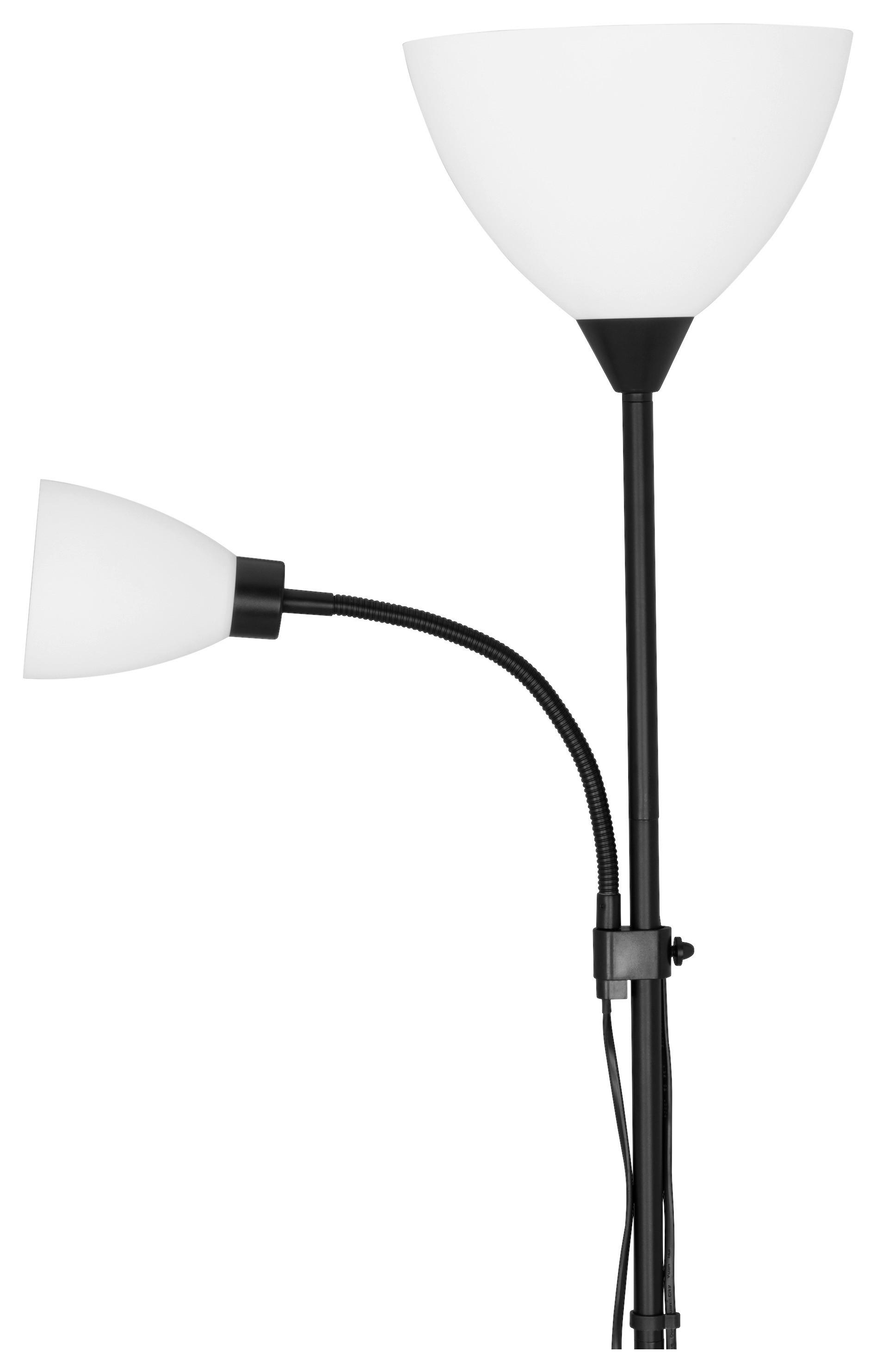 Állólámpa Vanessa - fekete/áttetsző, Konventionell, műanyag/fém (22,5/176cm) - Best Price