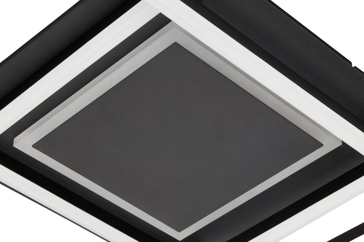 LED-Deckenleuchte Ziti Schwarz max. 40 Watt - Schwarz, MODERN, Kunststoff/Metall (58/47/6cm)