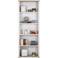 Etajera Romance - alb/culoare lemn stejar, Modern, compozit lemnos (76/202/38cm) Etajera Romance - alb/culoare lemn stejar, Modern, compozit lemnos (76/202/38cm)