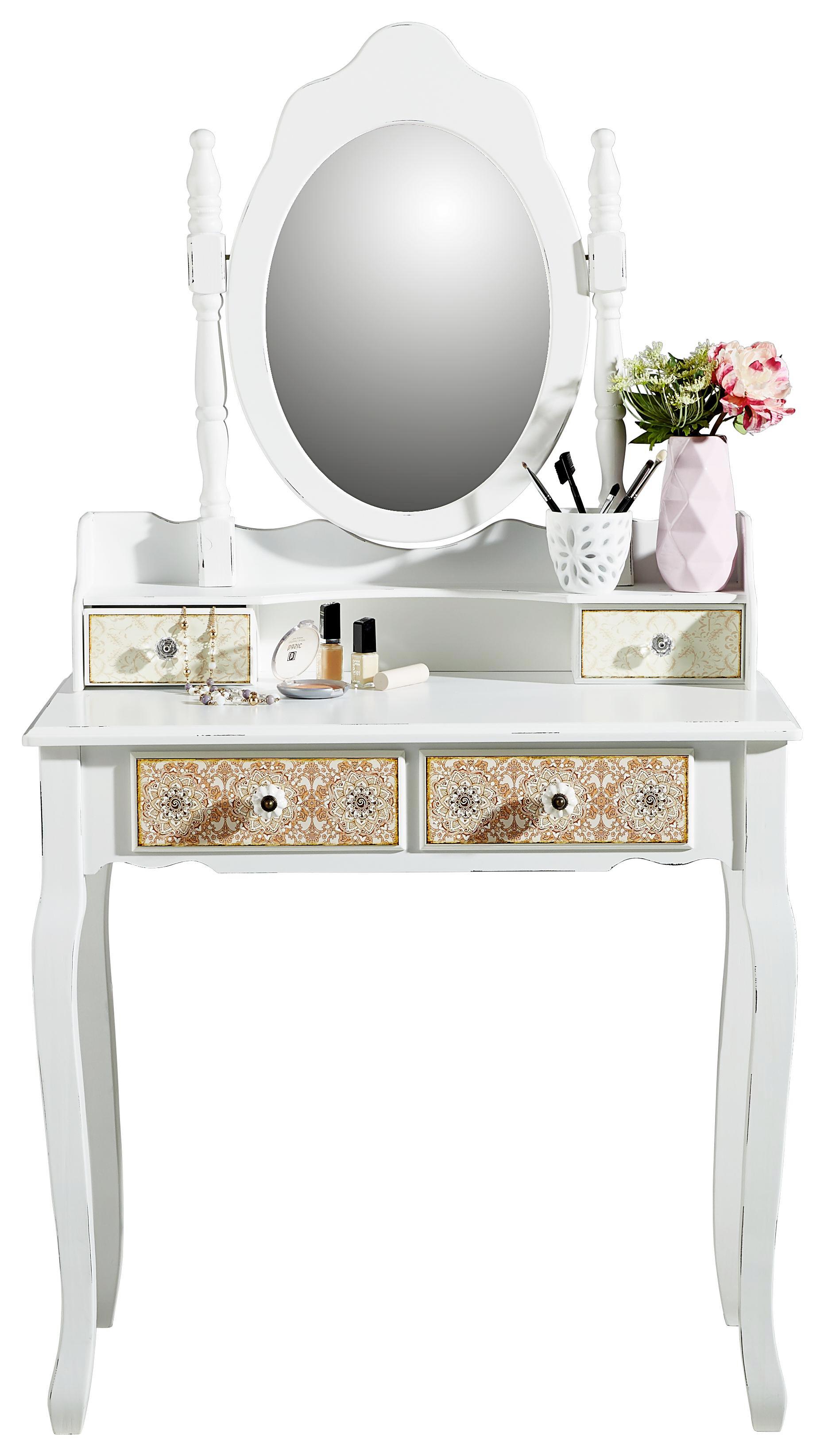 Schminktisch in Weiß - Weiß, Holz/Holzwerkstoff (75/140/40cm)