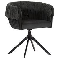 KRZESŁO Z PODŁOKIETNIKAMI TWISTY - czarny, Lifestyle, metal/tkanina (65/76/60cm) - Landscape