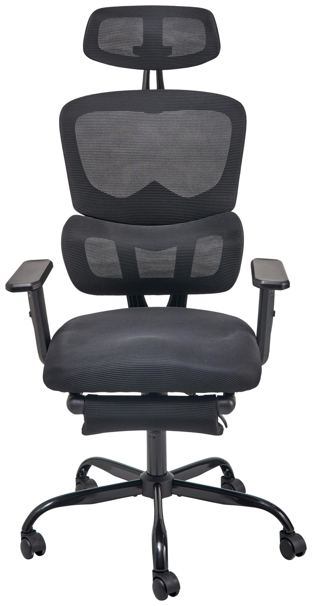 KRZESŁO OBROTOWE PARMA - czarny, Modern, tworzywo sztuczne/metal (65/115-123/68cm) - Livetastic