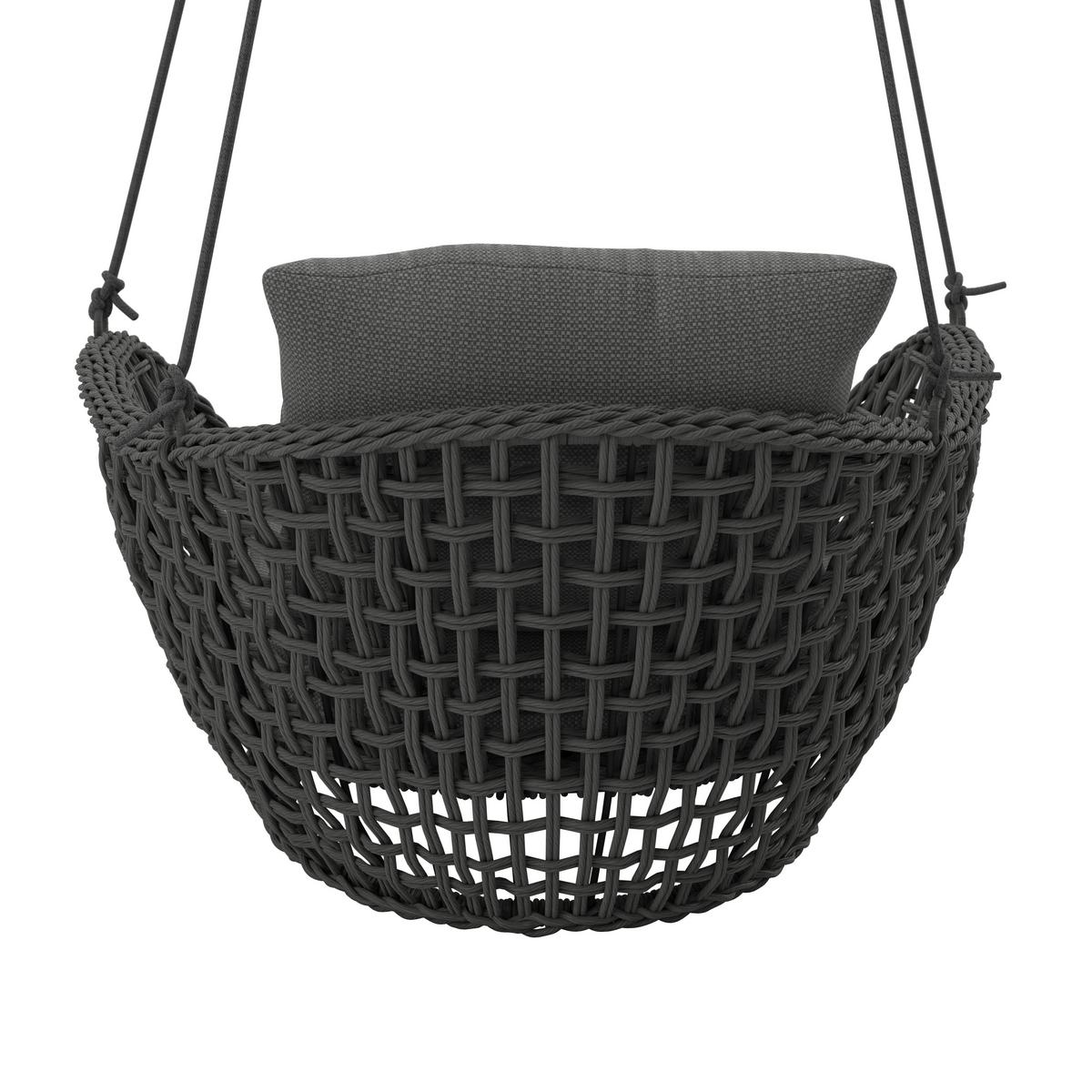Viseči Stol Elodie, Temno Siva - temno siva, Moderno, kovina/umetna masa (83/73/48cm) - Bessagi Garden