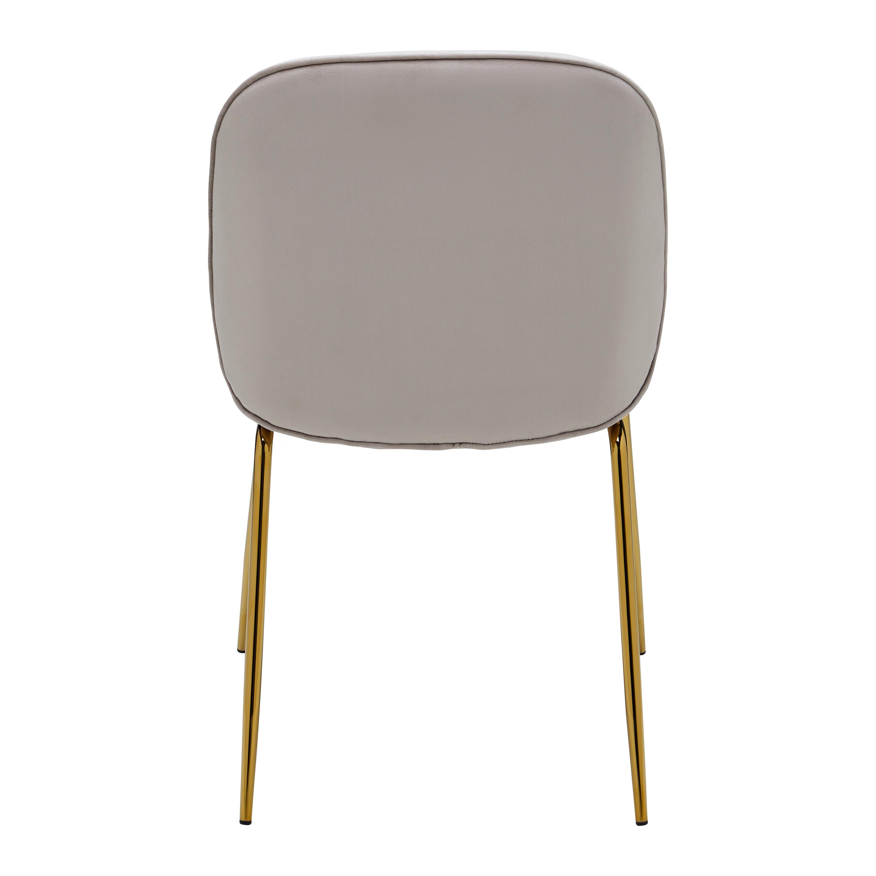 STOL AZRA - beige/guldfärgad, Trend, metall/trä (48/85/61cm) - Mömax