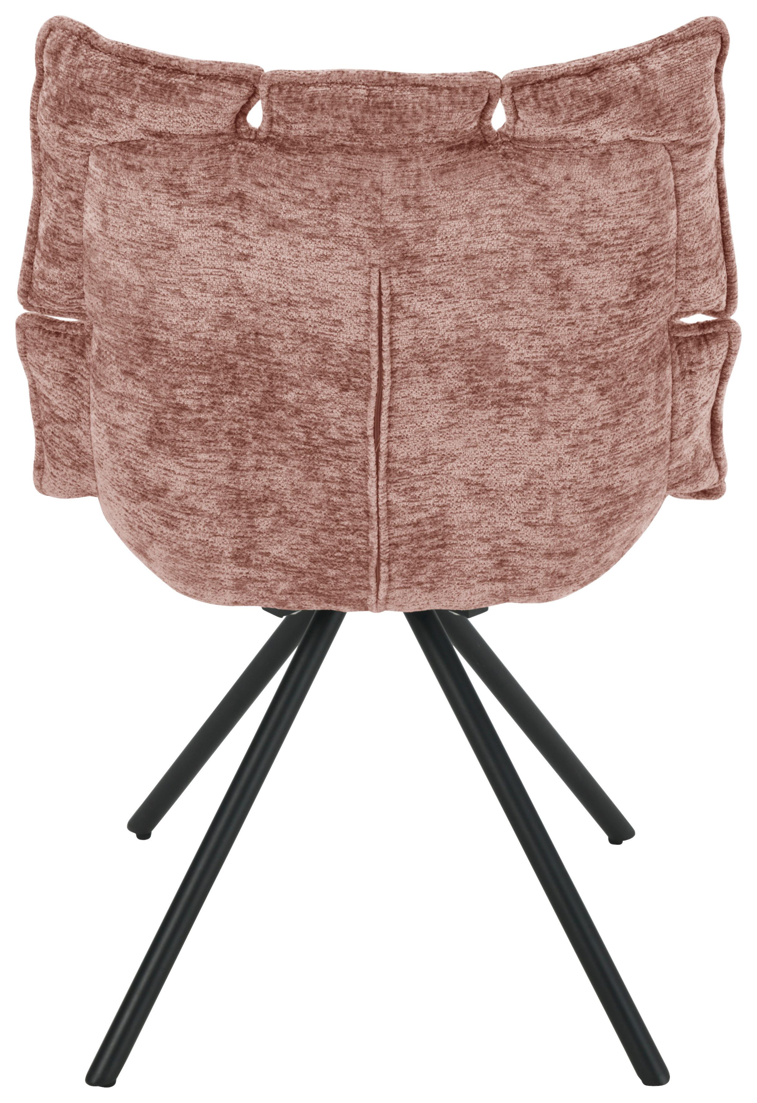 STOL CARLA - svart/rosa, Trend, metall/trä (60/92/66cm) - Mömax