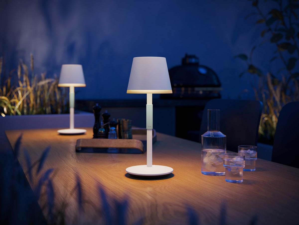 LAMPA STOŁOWA Z AKUMULATOREM 40457100 HUE PHILIPS - biały, Design, metal (14,2/35cm) - Philips HUE