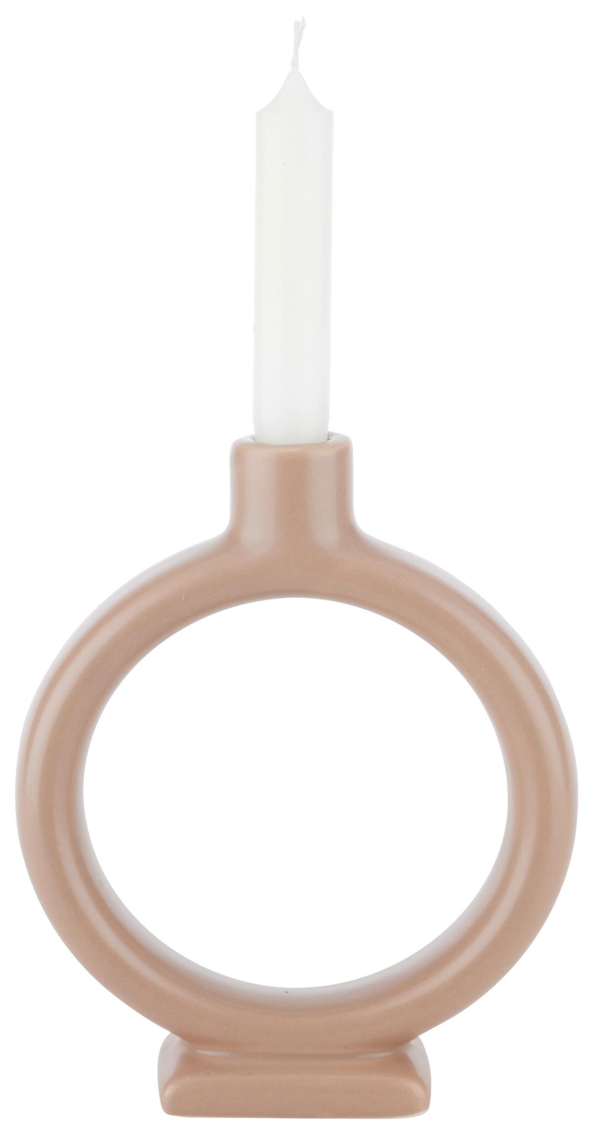 Gyertyatartó Valongo - barna, Basics, kerámia (10,5/14/4,5cm) - Modern Living