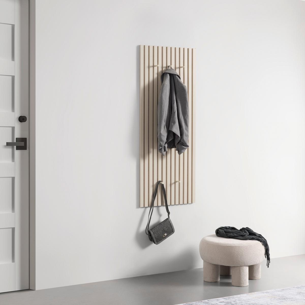 Garderobenpaneel Grace Sandfarben - Sandfarben, MODERN, Holz/Textil (50/125/7,5cm) - Mömax