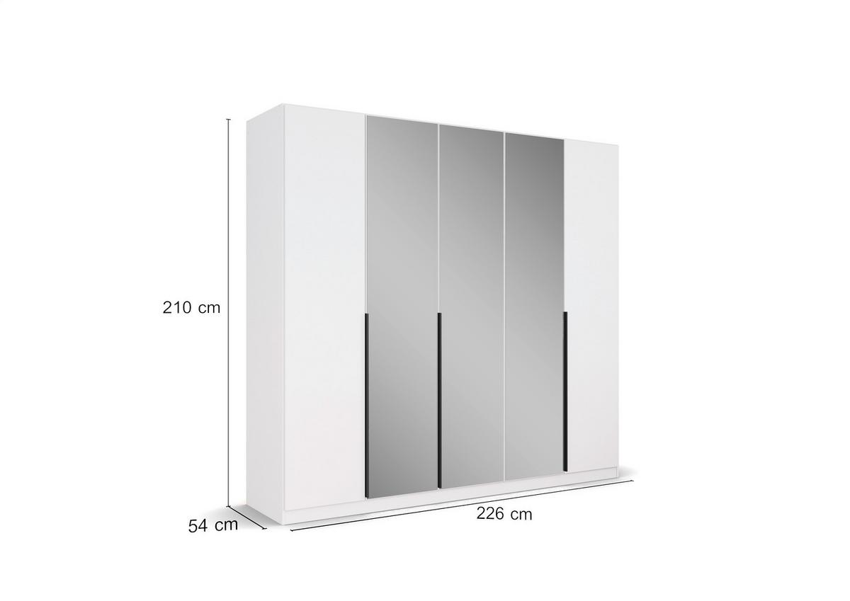 Ormar S Klasičnim Vratima Skyla - bijela/siva, Moderno, drvni materijal/metal (226/210/54cm) - Modern Living