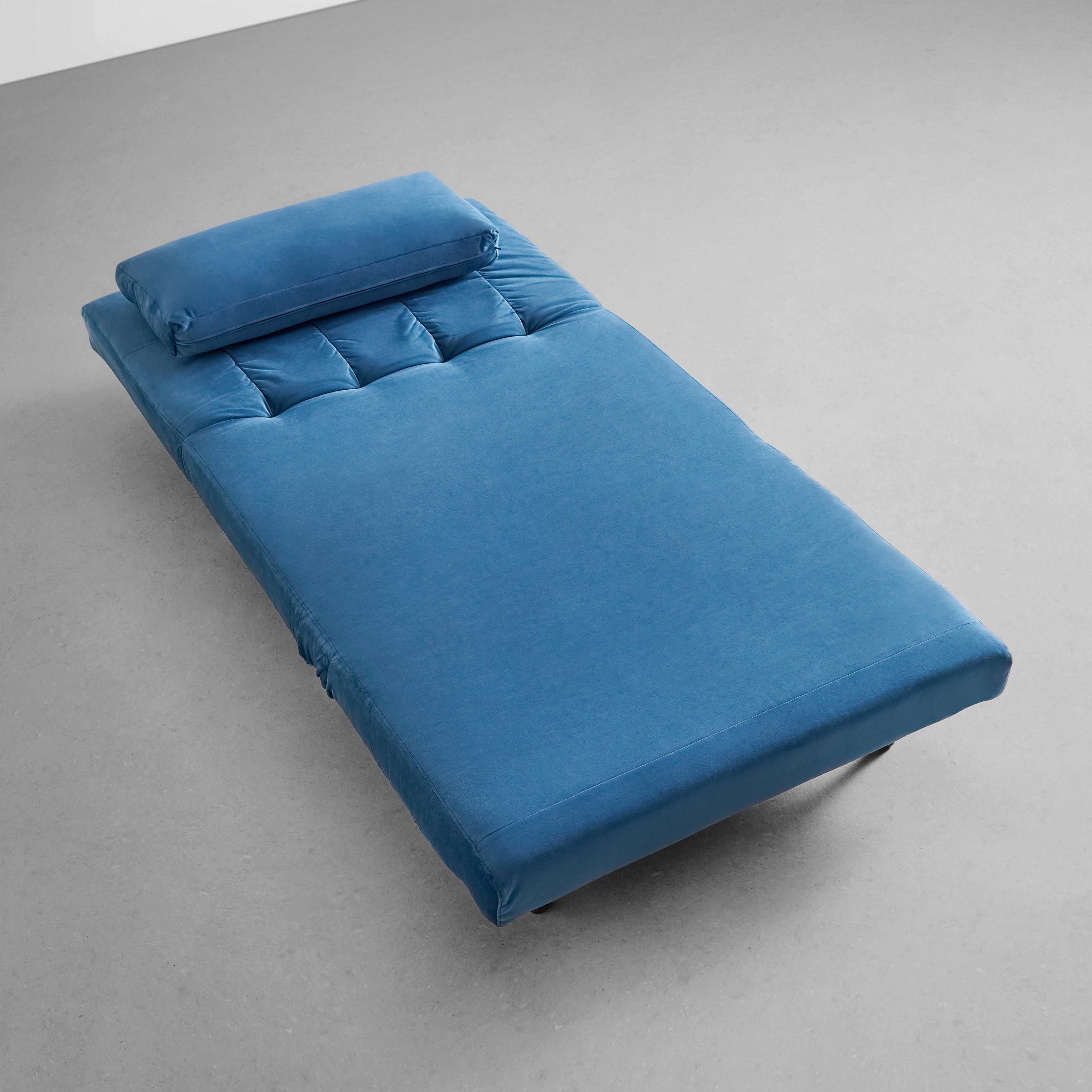 Kanapéágy Levin - Kék, modern, Textil (103/94/82cm) - Bessagi Home