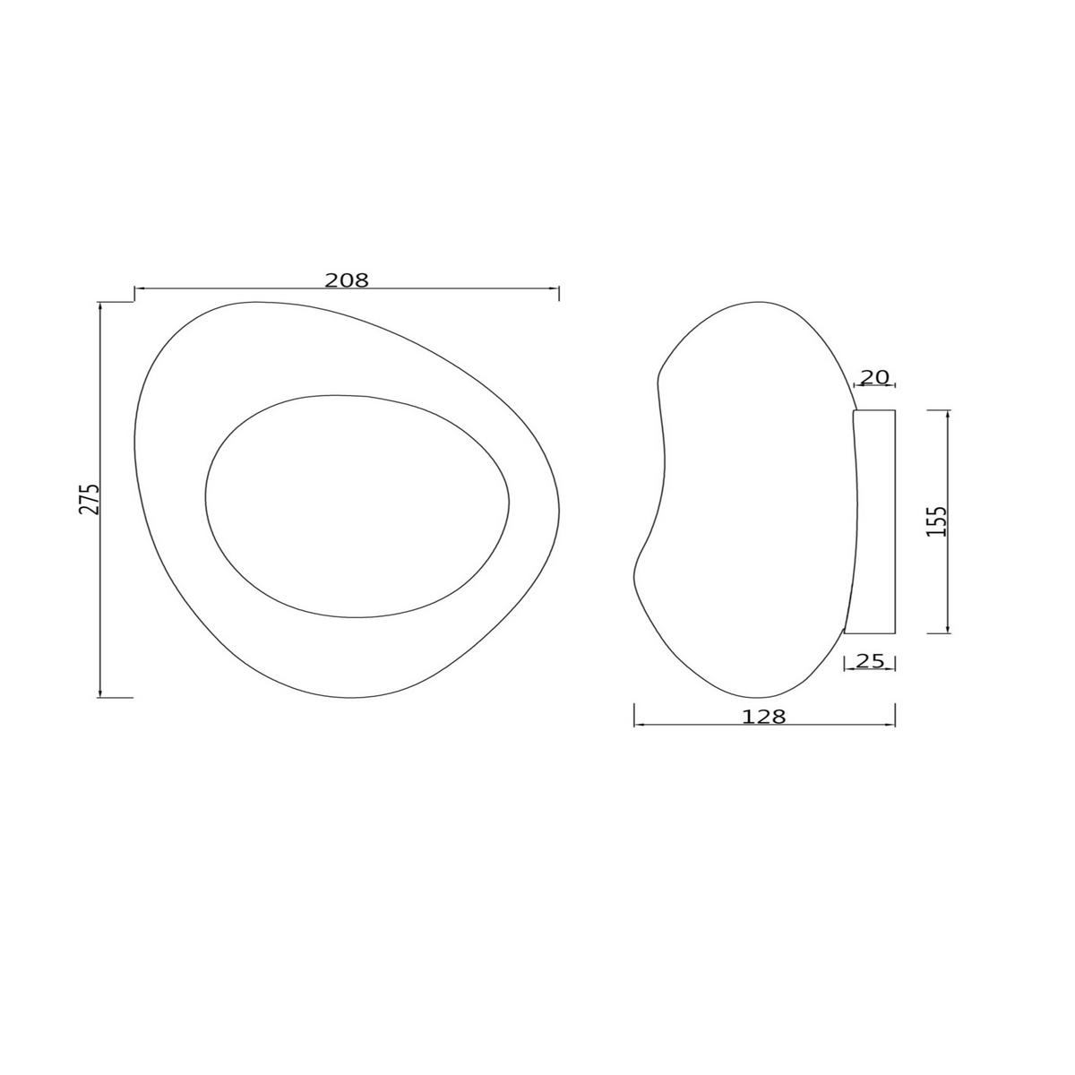 WANDLEUCHTE MABELL - Chromfarben/Schwarz, Basics, Glas/Metall (20,8/27,5/12,8cm) - MAYTONI